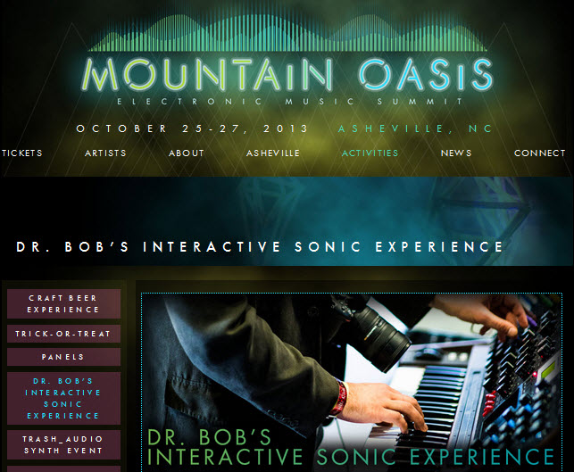 Video and Photos from My 9 Box AudioCube Mountain Oasis 2013 Adventure with the Bob Moog Foundation
