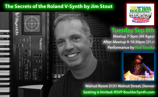 Hosting 41st Boulder Synthesizer Meetup – The Secrets of the Roland V-Synth