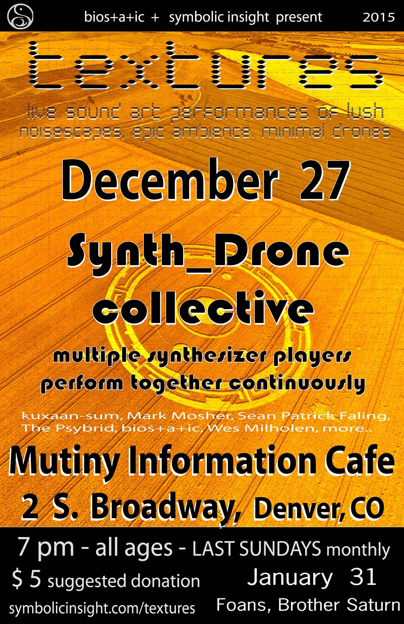 I’m Performing Sunday Dec 27th, 7pm at Mutiny Information Café in Denver