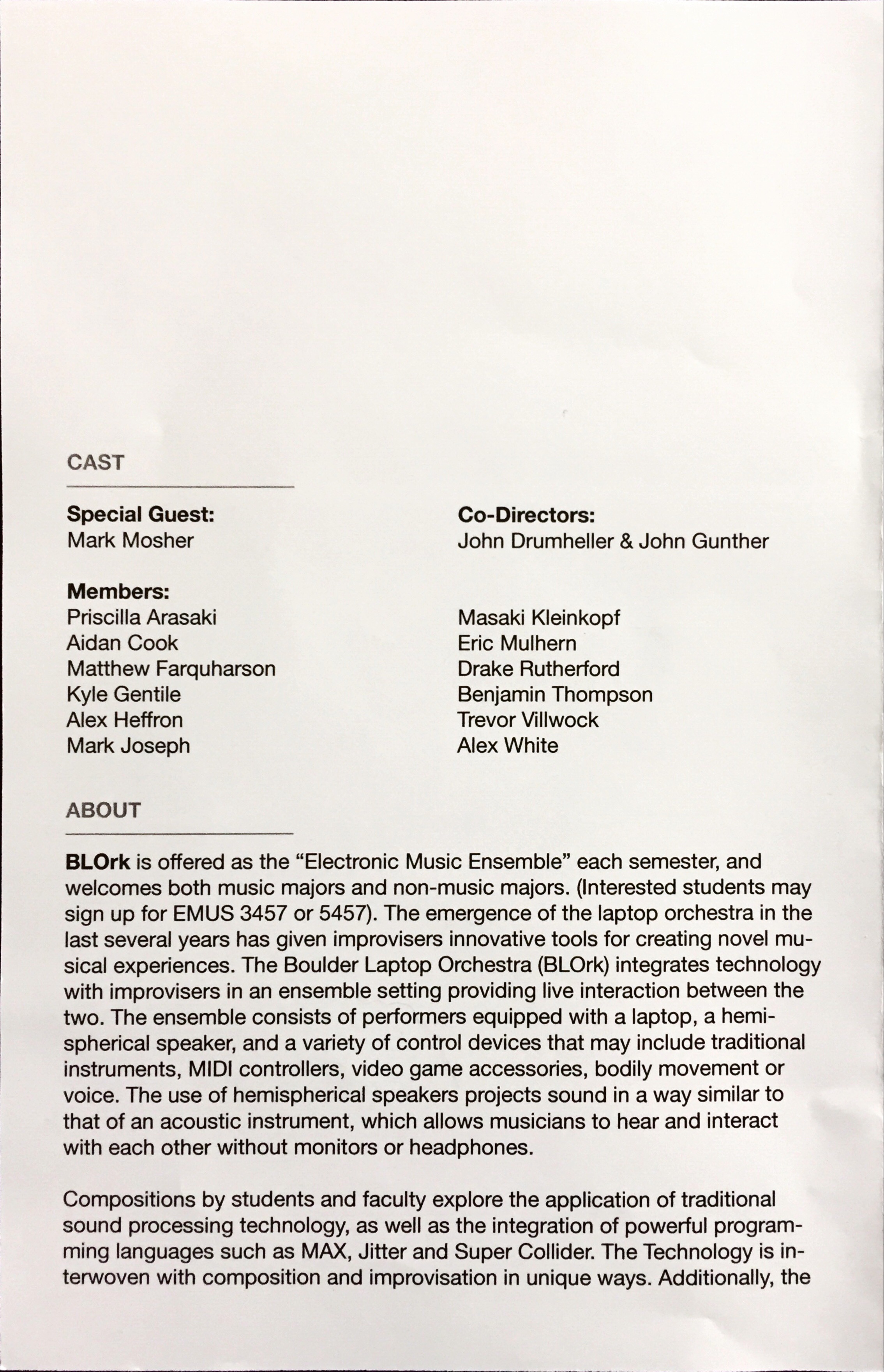 Video of My Guest Solo Performance with the Boulder Laptop Orchestra Event at CU Atlas Institute