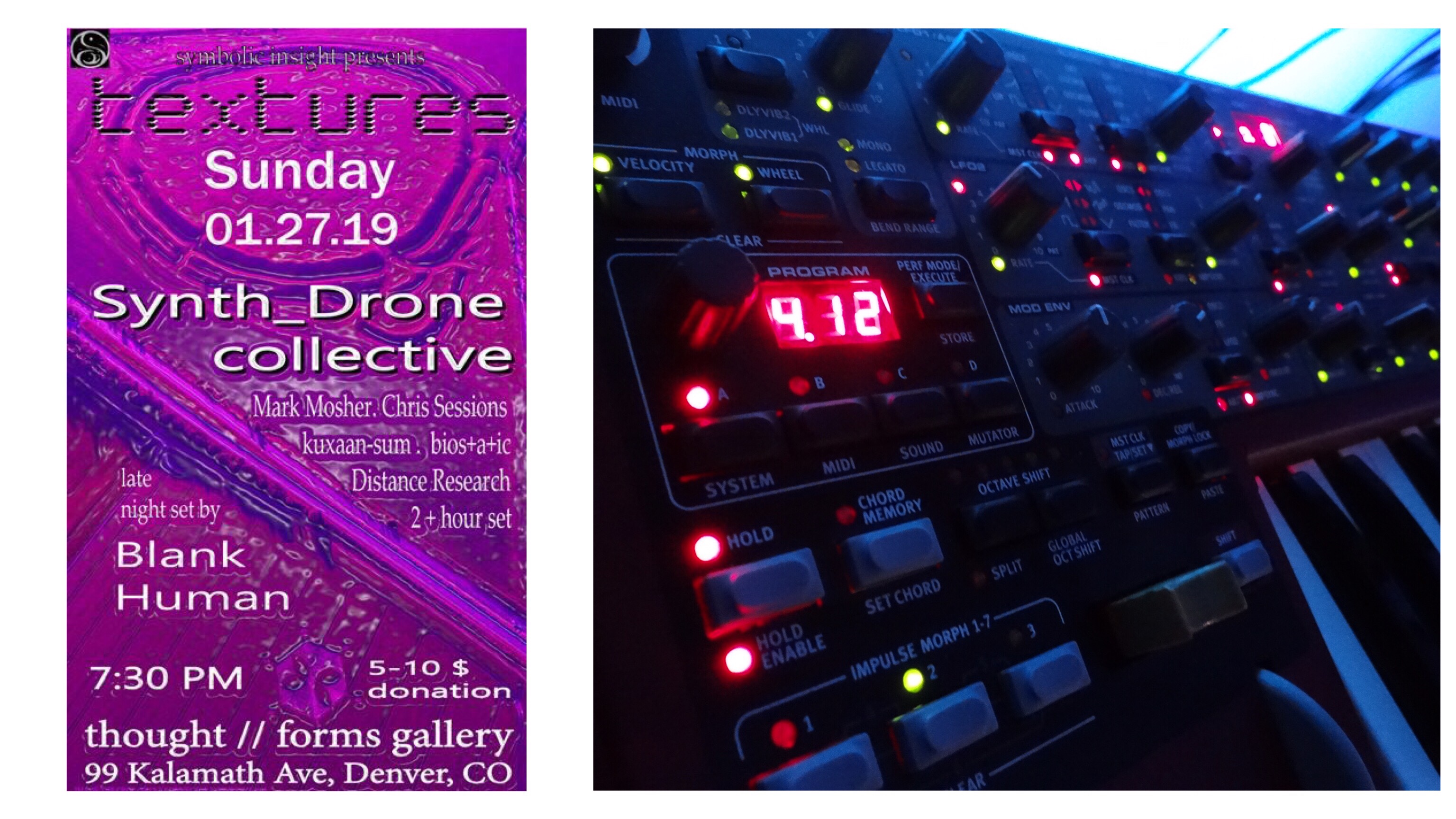 Performing Sunday January 27th with Denver Synth_Drone Collective