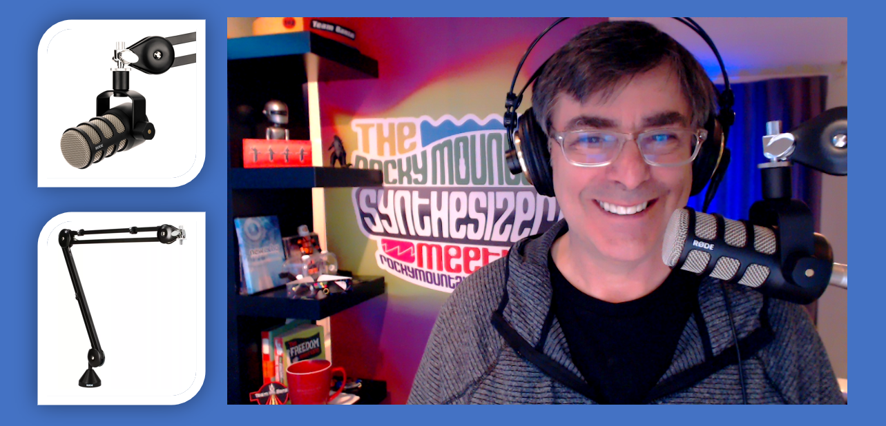 In Use – The RØDE PodMic and PSA1 Professional Studio Boom Arm for Online Meetings, Podcasts, Online Streaming Concerts, & Voiceovers